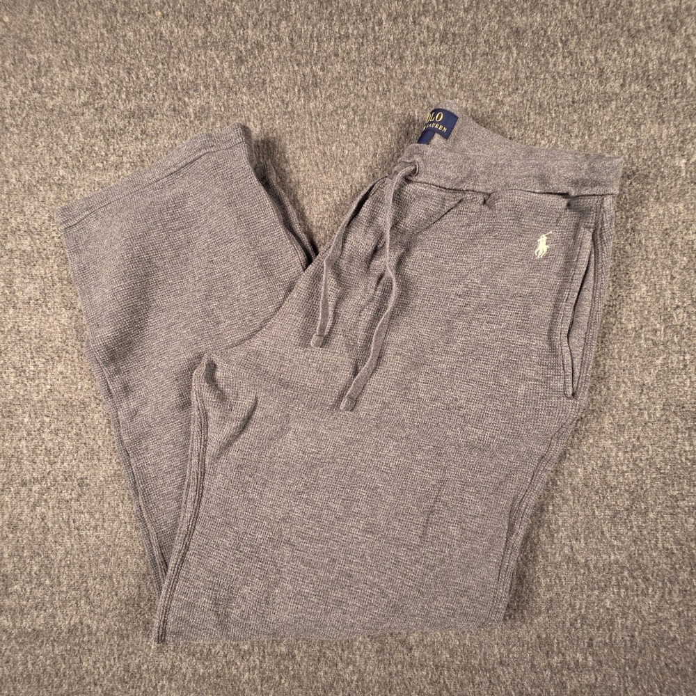 Polo Ralph Lauren Waffle Knit Lounge Pants Mens Medium Sleep Wear Joggers